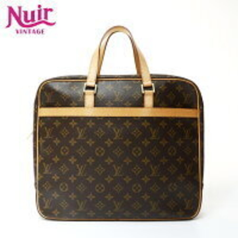Louis Vuitton Monogram Porte document Pegase Handbag Brown